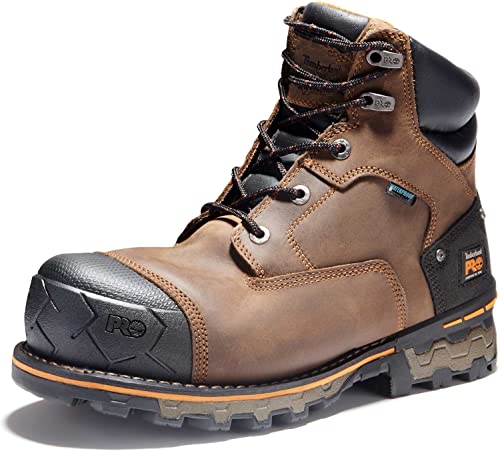 Timberland PRO Men's Boondock 6 Inch Composite Safety Toe Waterproof 6 CT WP, Brown, 10.5 Wide