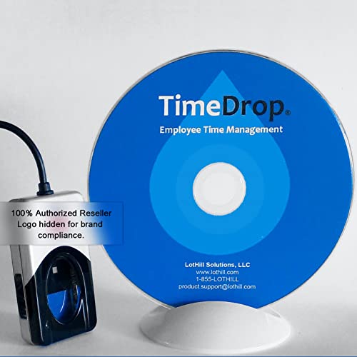 TimeDrop Employee Time Clock Software and Fingerprint Scanner