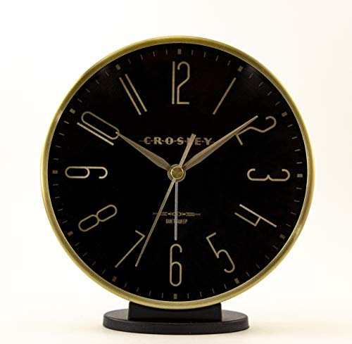 Timelink Crosley Art Deco Alarm Clock, Gold & Black