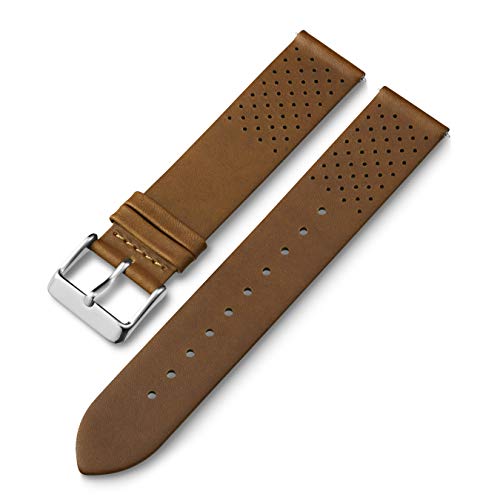 Timex 20mm Leather Strap with Silver-Tone Buckle