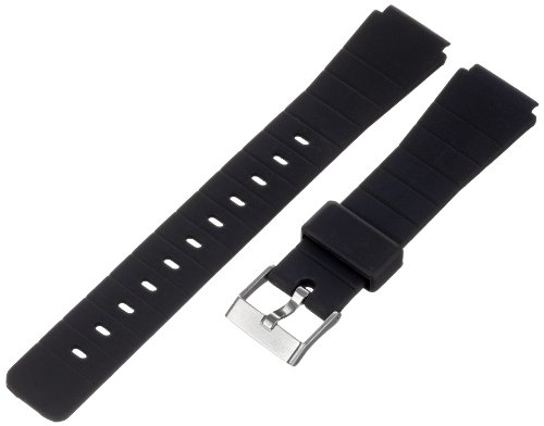 Timex Men's Q7B724 Resin Performance Sport 16mm Black Replacement Watchband