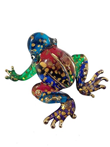 Tiny Crystal Frog Miniature Toad Glass Art Figurine Collectible Decor