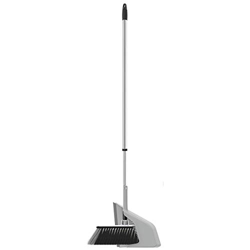 TIVIT Rubberized Broom with Dustpan and Telescopic Handle