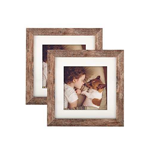 TOFOREVO Rustic Wood Grain Picture Frames