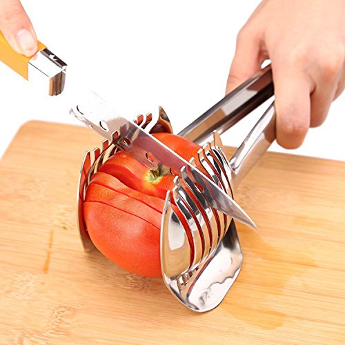 Tomato Slicer Lemon Cutter Stainless Steel Onion Holder