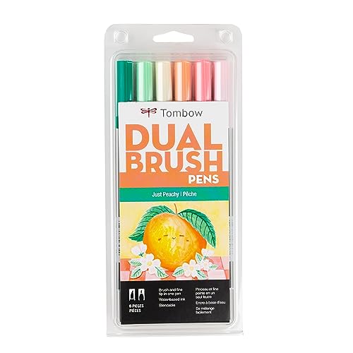 Tombow Dual Brush Pen Set, Just Peachy 6