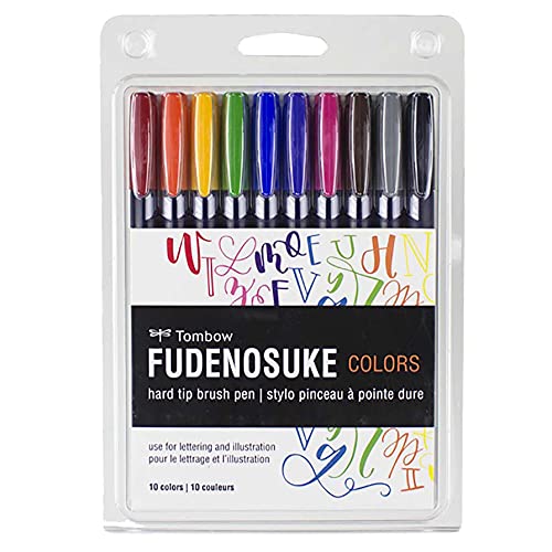 Tombow Fudenosuke Brush Pens, 10-Pack