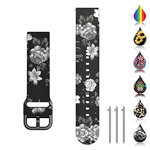 TOOLAIK Florai 22mm Watch Band Compatible for Samsung Galaxy Watch 3 45mm/Gear S3 Frontier/Classic
