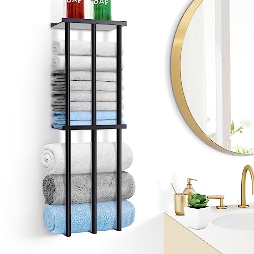 TooTaci Towel Storage Rack for Bathroom Wall