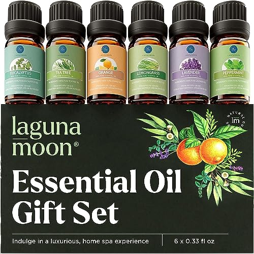 Top 6 Essential Oils Set - Aromatherapy, Diffusers, Home Care