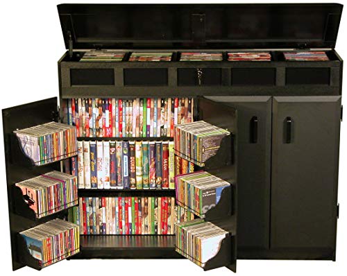 Top Load Media Cabinet - Black