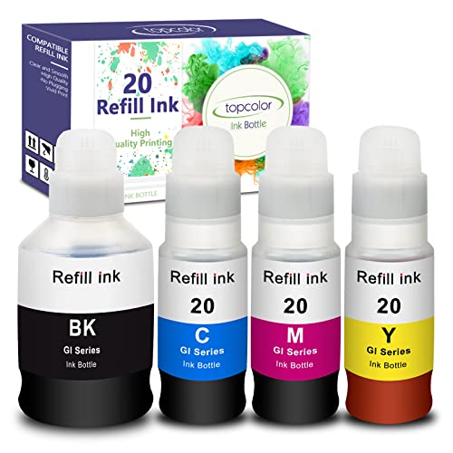 Topcolor Compatible Dye Ink Replacement for Canon GI-20
