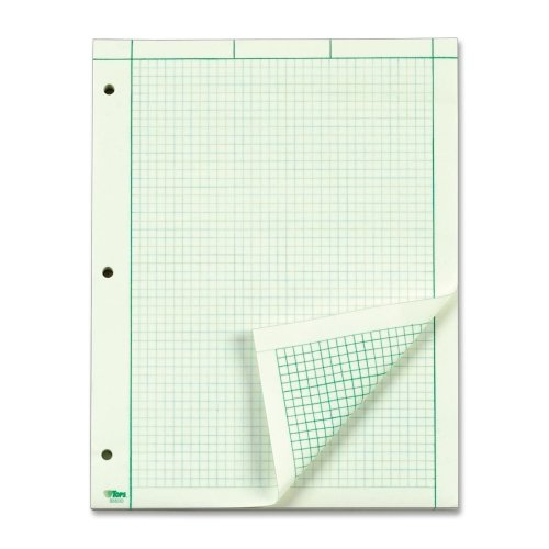 Tops 35500 Engineering Comp Pads, 3Hp,Rld,100 Sh,8-1/2-Inch X11-Inch,Gn