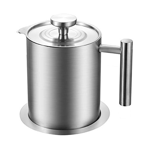 TOPZEA 304 Stainless Steel Grease Container