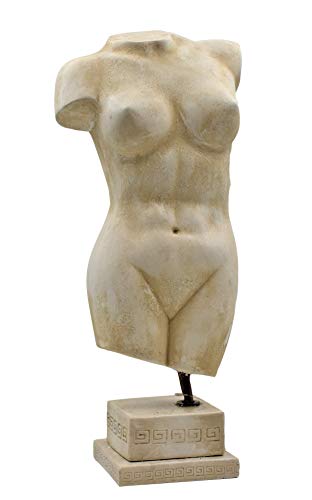 Torso Nude Female Body Art Greek Statue Sculpture Casting Stone 17.7 inches