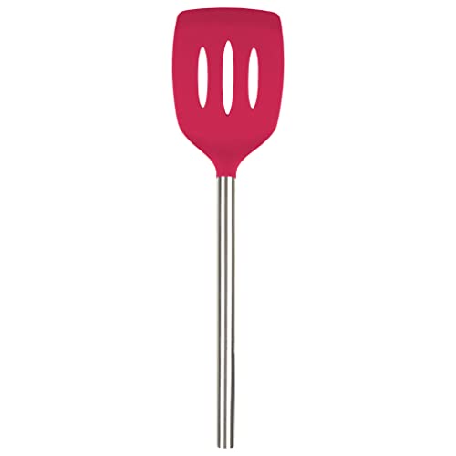 Tovolo Silicone Slotted Turner with Stainless Steel Handle