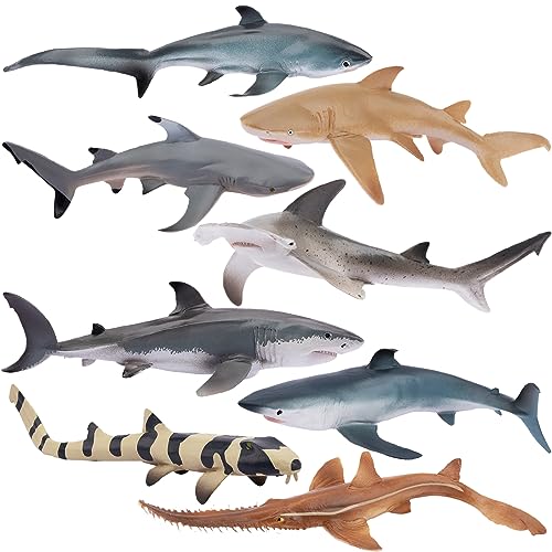 Toymany 8PCS Shark Toys Sea Creature Animals Figures