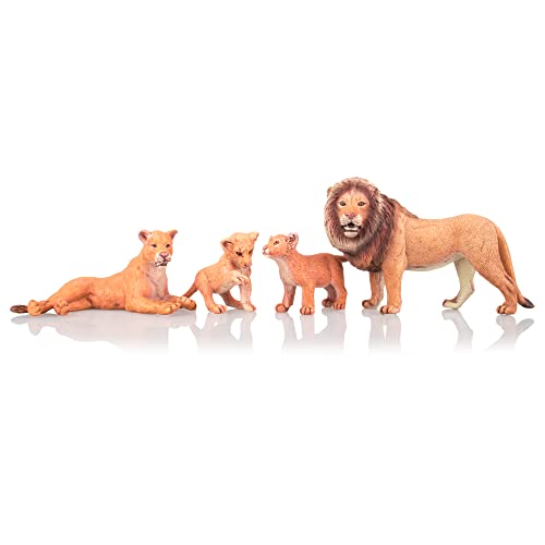 Toymany Realistic Lion Figurines Family Set