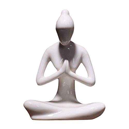 Tranquil Ceramic Yoga Poses Lady Statues