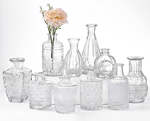 Transparent Relief Vase for Centerpieces