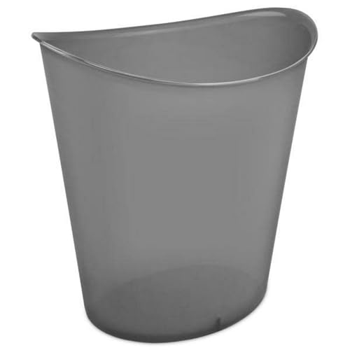 Trash Can / Trash Bin 3 Gallon Slim Oval Modern Design with Curved Rim