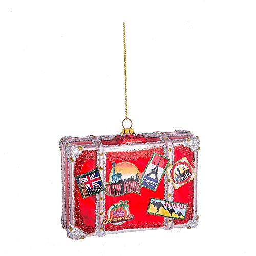 Travel Suitcase Glass Ornament - Landmarks Edition