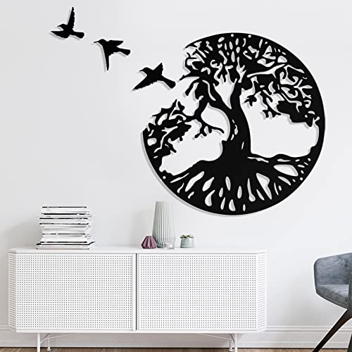 Tree of Life Metal Wall Art with Birds