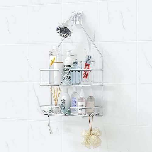 Simplehouseware Bathroom Adhesive Wall Mount Single-Tier Corner Shelf Shower Caddy, Chrome, (Set of 3)
