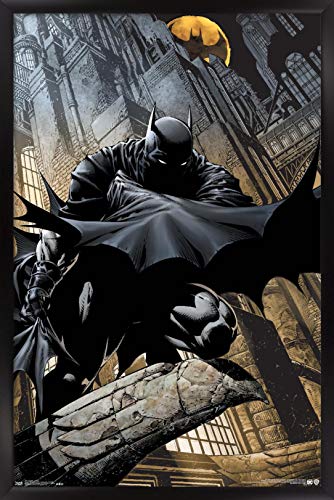 Trends International DC Comics - Batman - Lurking Wall Poster, 22.375" x 34", Black Framed Version