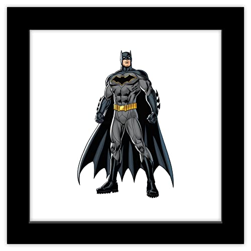 Trends International Gallery Pops DC Comics Batman - Gotham Hero Wall Art Wall Poster, 12" x 12", Black Framed Version