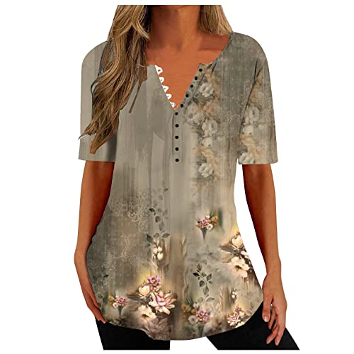 Trendy Retro Loose Fit Floral Print Blouse for Women