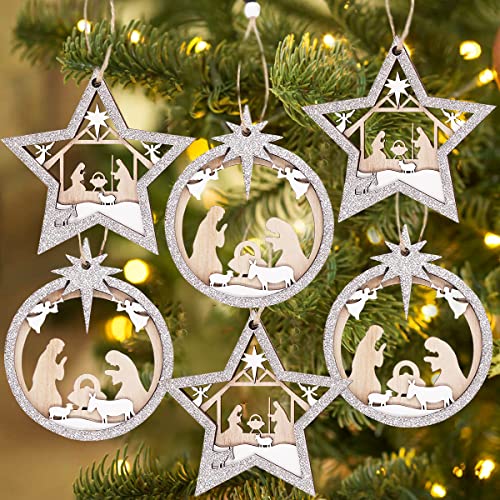 Treory Christmas Nativity Scene Ornaments
