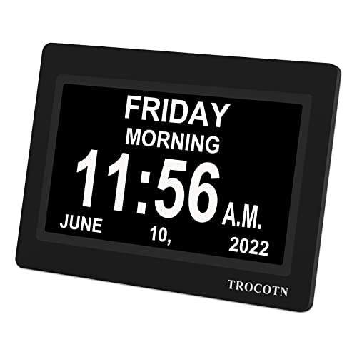 TROCOTN 7 Inchs Digital Alarm Clock with Large Display