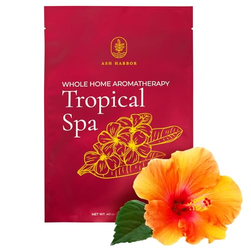 Tropical Spa Aromatherapy 4 Pack - Floral Filter Fresh Whole Home Air Freshener for Filter - HVAC Vent Air Freshener for Home AC - Whole House Air Fresheners for Home, Office, & More by Ash Harbor