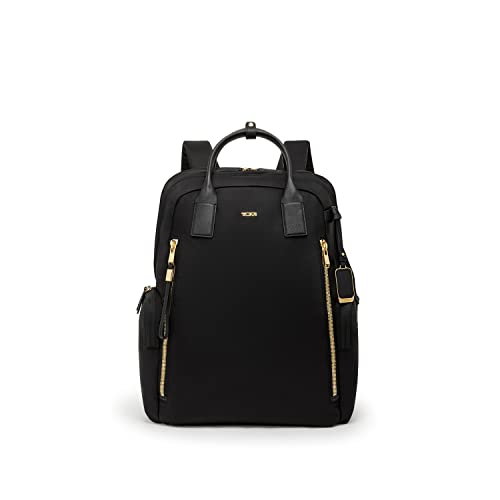 TUMI Voyageur Atlanta Backpack - Men's & Women's Travel & Work Backpack - Black - Gold Hardware - 18.0" X 13.0" X 5.5"