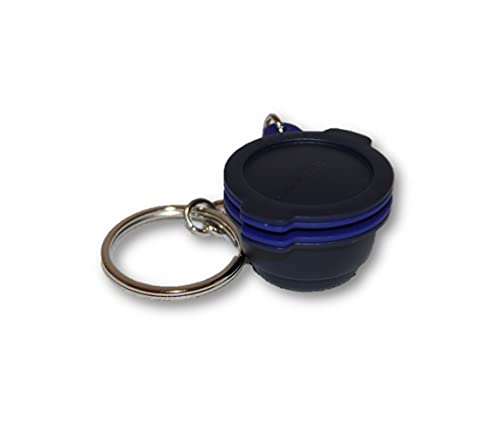 Tupperware Mini Pill Case Keychain Gadget Blue