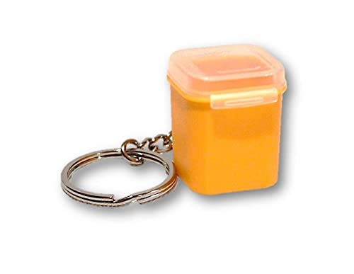 Tupperware Mini Signature Line Keychain in Apricot Orange