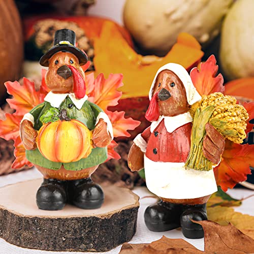 Turkey Pumpkin Figurines Home Fall Harvest Decor