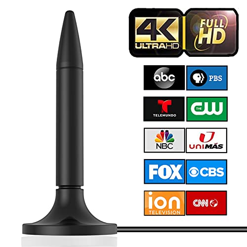 TV Antenna, 2023 Newest HDTV Indoor Digital TV Antenna - 10ft High Performance Coax Cable