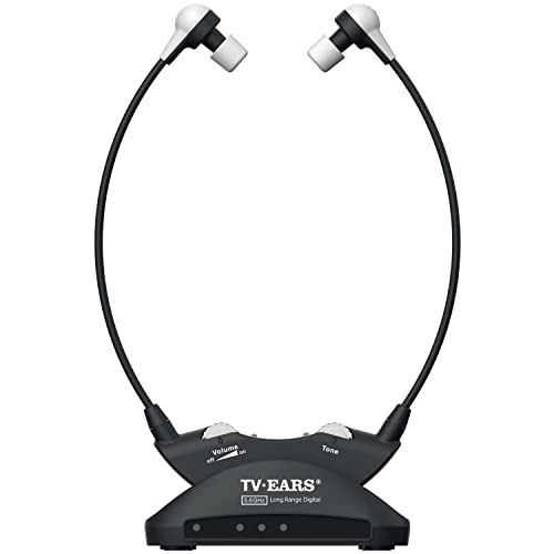 TV Ears Wireless Headset System - Long Range, Personal Volume Control, Ideal for Seniors & Hearing Impaired