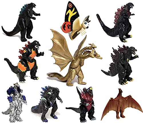 TwCare Godzilla Toys Set with Movable Joints