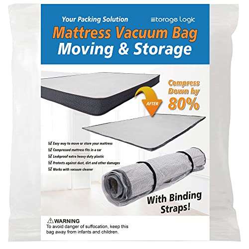 Foam Mattress Vacuum Bag for Moving with Straps