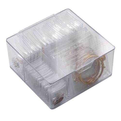 Tydero Jewelry Organizer Box with Clear Zipper Bags