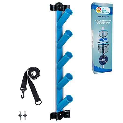 U.S. Pool Supply Pool Cleaning Accessory Organizer and Holder Rack