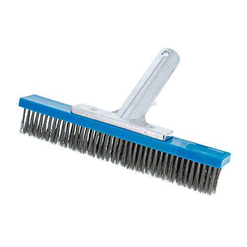 U.S. Pool Supply Professional 10" Stainless Steel Pool Brush with EZ Clip Handle