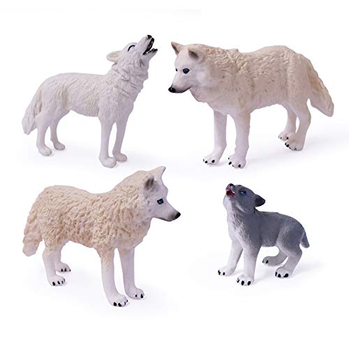 UANDME White Wolf Toy Figurines Set