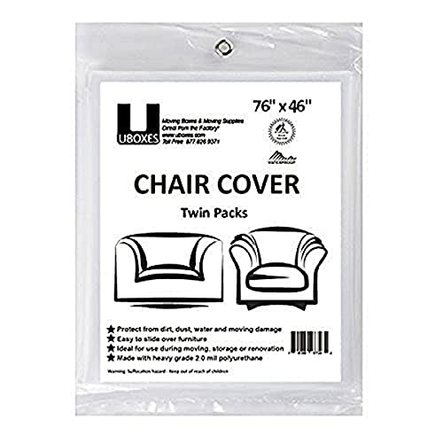 Uboxes Chair Covers - Heavy Duty Polyethylene for Furniture Protection