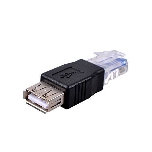UCEC 1x Type A USB2.0 Female to Ethernet RJ45 Male Plug Adapter Connector