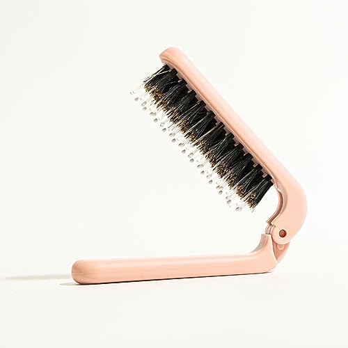 Uffy Mini Folding Hairbrush Comb - Ballet Pink