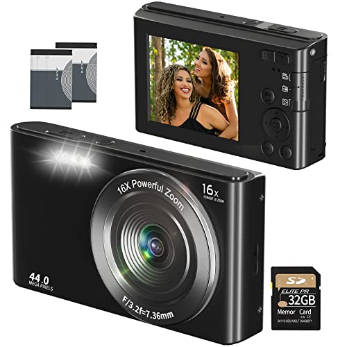 UIKICON 4K 44MP Kids Camera with 32GB SD Card